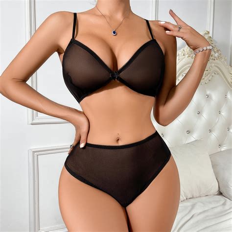 Simple Formal Lace Sexy Lingerie Set Vseyin