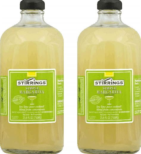 Stirrings Simple Margarita Non Alcoholic Cocktail Mix 2 Pack 254 Fl Oz 750ml Bottles