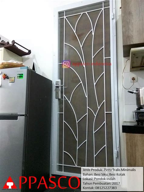 Pintu Teralis Minimalis Motif Daun Di Pondok Indah Jual Kanopi