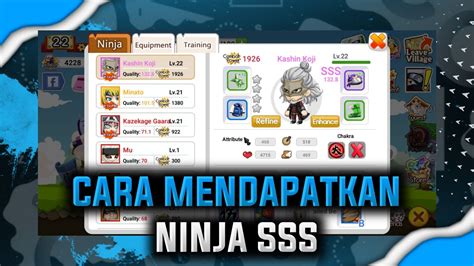 Cara Mendapatkan Ninja Sss Di Advance Capture Ninja Heroes New Era