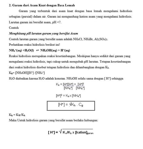 Contoh Soal Asam Basa Hidrolisis Mikel Ray