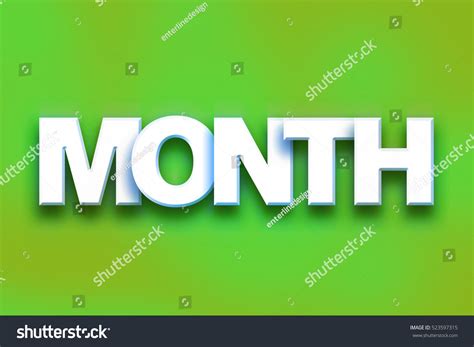 word month written white  letters stock illustration