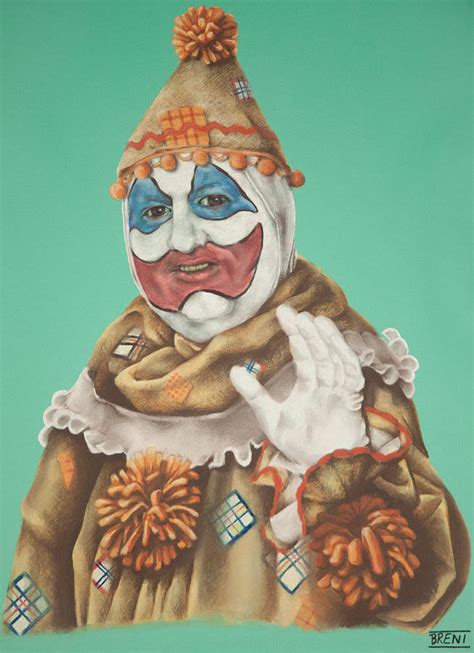 John Wayne Gacy As Pogo The Clown Drawing By Brent Andrew Doty