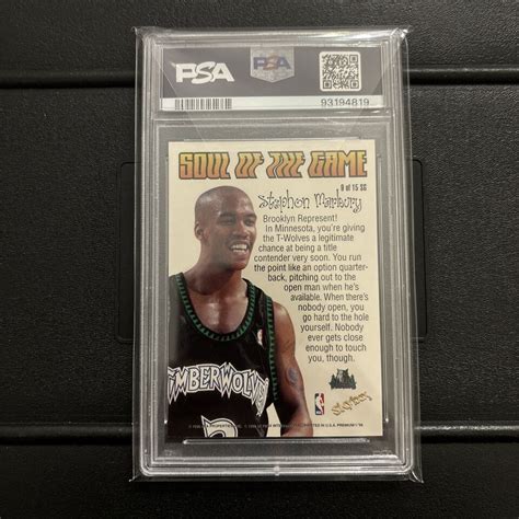 Skybox Premium Soul Of The Game Stephon Marbury Psa Gem