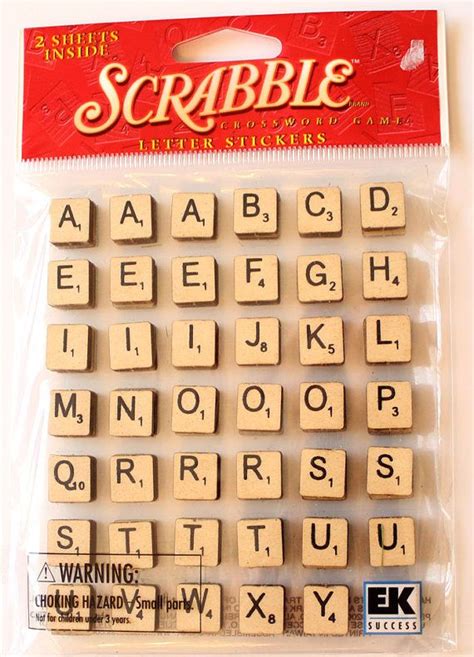 Scrabble Letter Stickers Jolees Ek Success Scrabble Etsy Letter