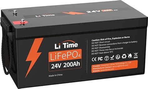 LiTime 24 V 200 Ah Lithium Battery 5120 Wh LiFePO4 Battery With