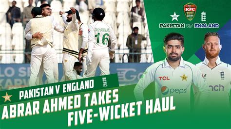 Abrar Ahmed Takes Five Wicket Haul On Test Debut Pakistan Vs England