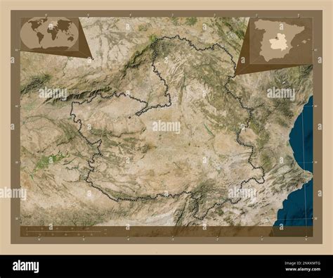 Castilla La Mancha comunidad autónoma de España Mapa satelital de