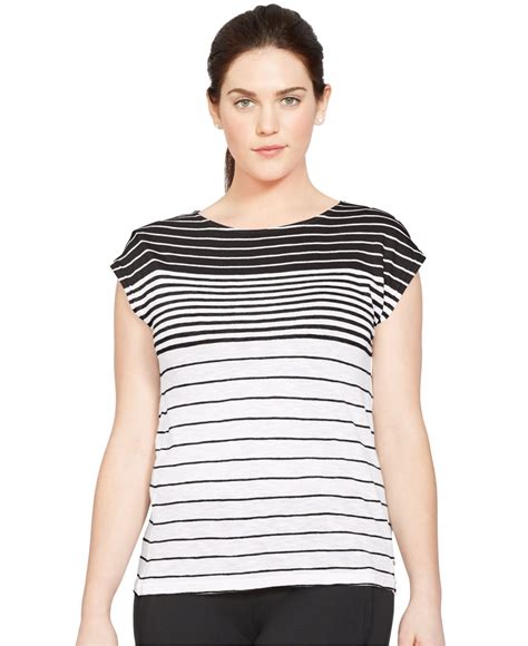 Lyst Lauren By Ralph Lauren Plus Size Multi Striped Boat Neck Top In