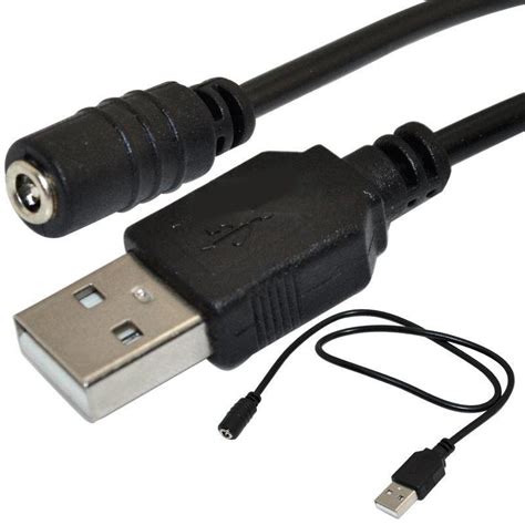 2pc Usb A Male Plug To Dc Power Jacks Female Barrel Cord Cable Adapter