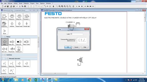 Festo Fluidsim Electro Pneumatic Simulate Relay With Switch Off