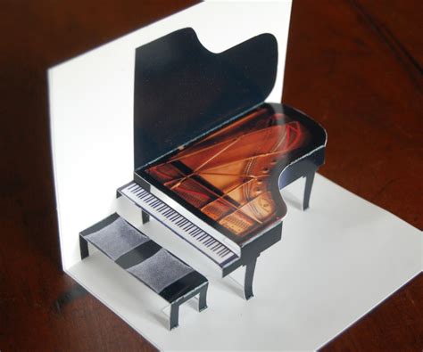 Make A Grand Piano In Minutes Pop Up Piano Pop Up Cards