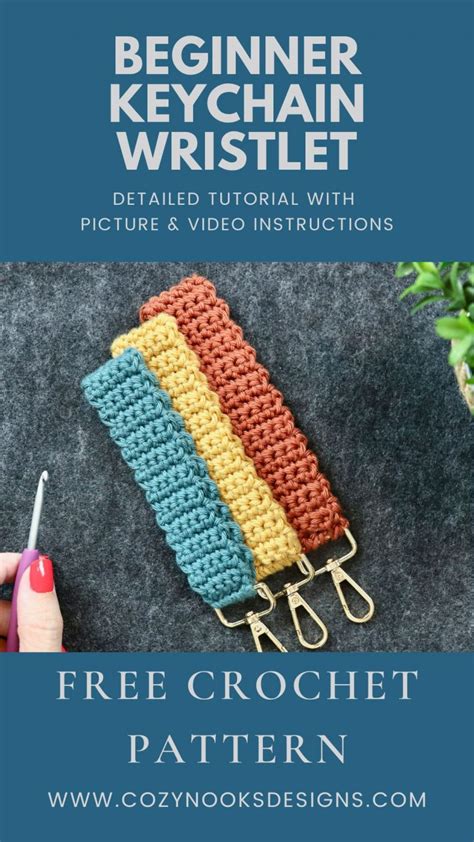 Beginner Keychain Wristlet Free Crochet Pattern Artofit