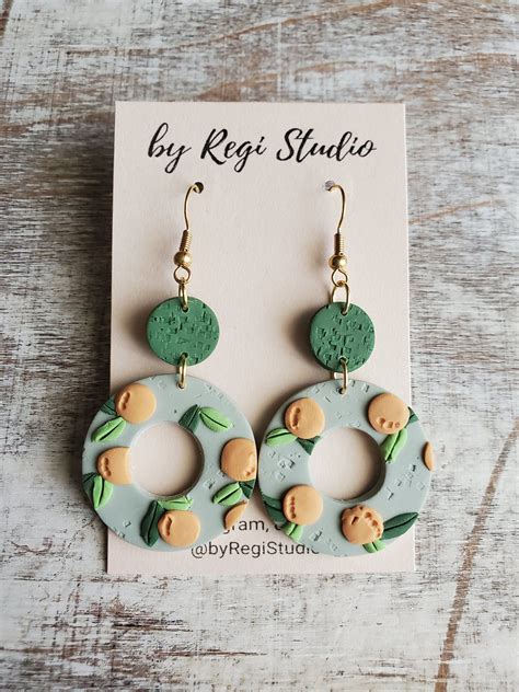 Polymer Clay Earrings Hypoallergenic And Nickel Free Etsy Polymer Clay Earrings Clay