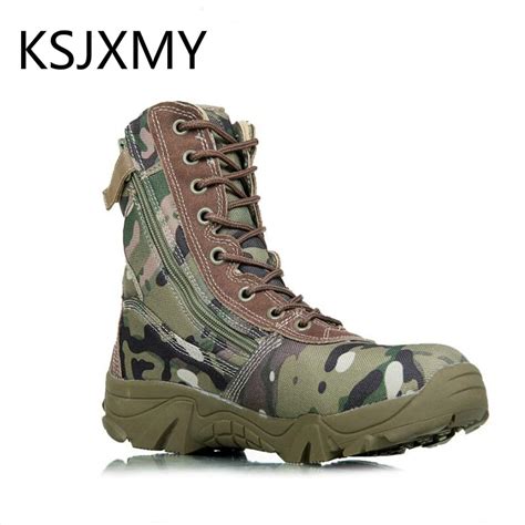 Outdoor Camouflage Climbing Boots Genuine Leather Desert Military Tactical Combat Men Boots Plus