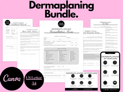 Dermaplaning Forms Editable Esthetician Templates Etsy