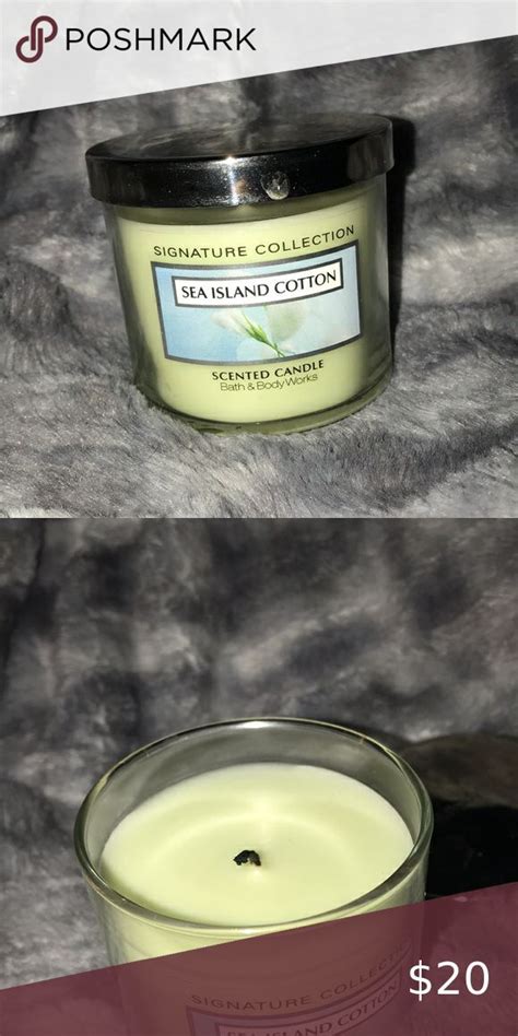 Bath Body Works SEA ISLAND COTTON Medium Single Wick Jar Candle 4 Oz