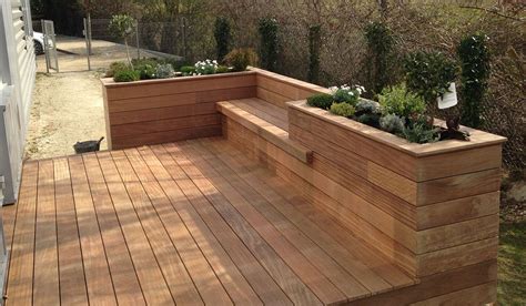 Jardinière en bois exotique Terrasse bois exotique Terrasse bois