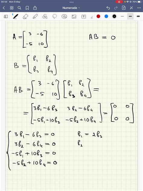 Solved Let A Construct A 2 X 2 Matrix B Such That Ab Is The Zero Matrix Use Two Different