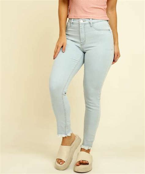 Calça Jeans Skinny Feminina Barra Desfiada Razon Marisa