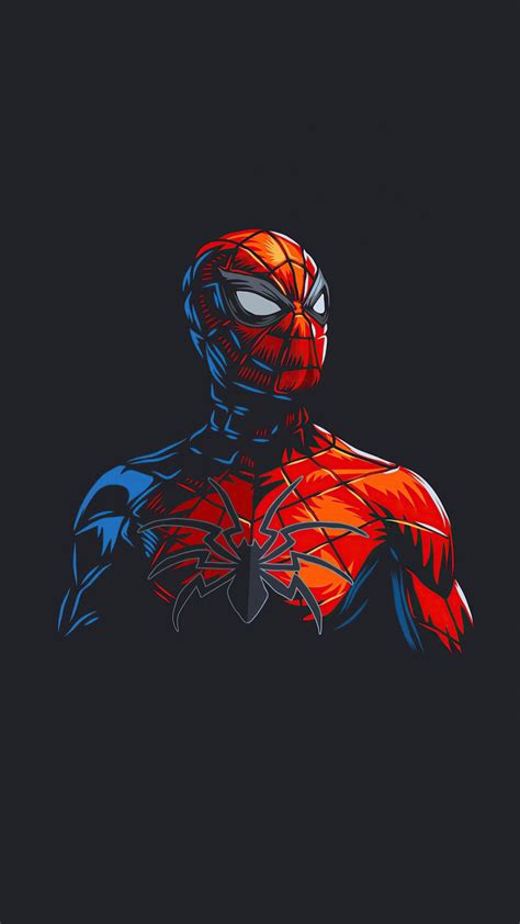 Spider Man Dark Minimalism iPhone Wallpaper - iPhone Wallpapers