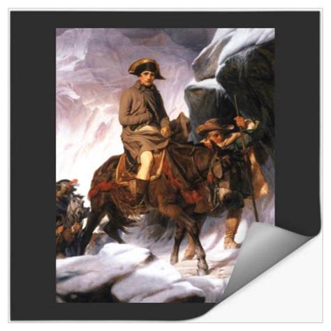 Napoleon Bonaparte Crossing Alps Paul Delaroche Stickers Sold By