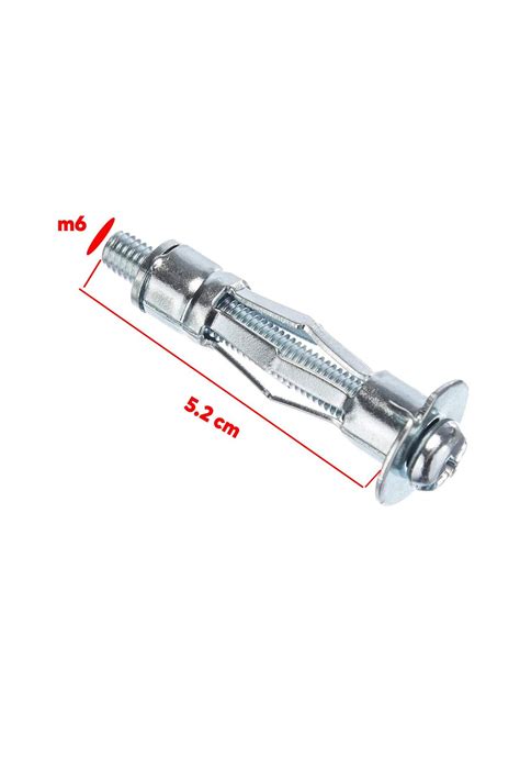 Badem10 Çelik Alçıpan Boşluk Dübel Tuğla Duvar Bims Paraşüt Dübeli 6x52