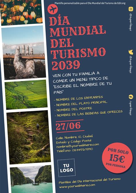 Día Mundial del Turismo plantillas editables online