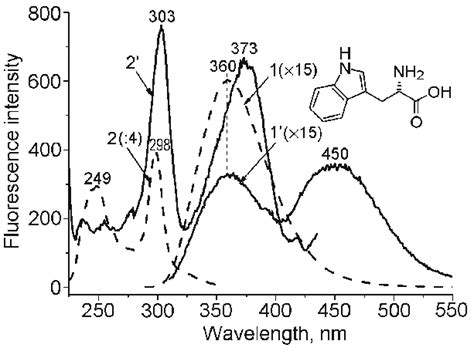 Fluorescence And Excitation Spectra Of Trp In Aqueous Solution 1 2