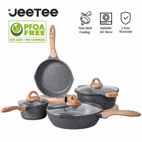 Jeetee Non Stick Pan Kitchen Cookware Set Kawali Wok Pan 4pcs 24cm