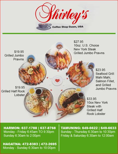 Shirleys Coffee Shop Restaurants Guam Online Directory