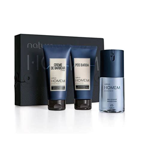 Kit Presente Masculino Natura Homem Essence Barba E Perfume Dia Dos