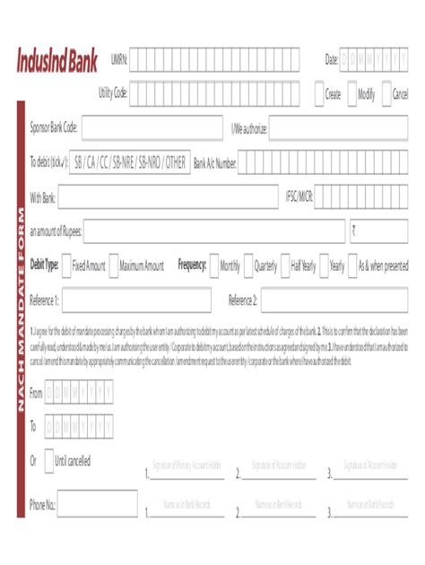 Fillable Online NACH MANDATE INSTRUCTION FORM (NPCI)-.cdr Fax Email Print - pdfFiller