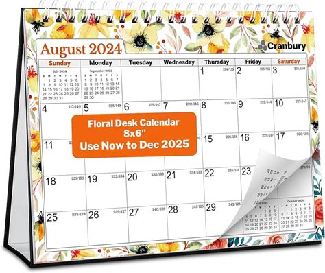 Small Desk Calendar Pad 2025 Saba Roxine