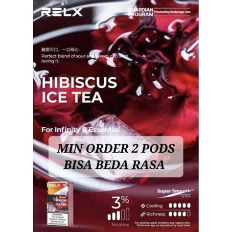 Jual Relx Infinity Essential Pods Pro Pack Hibiscus Ice Tea Shopee