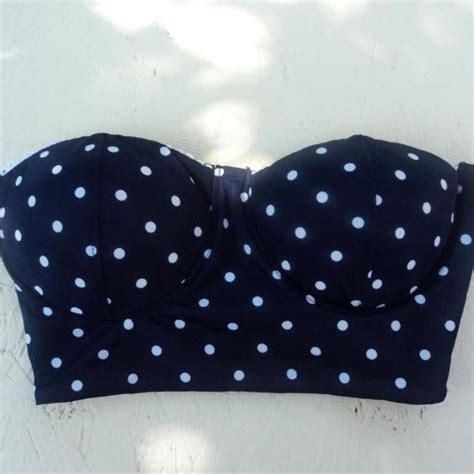 Bandeau Top Fully Lined Bikini Top To Polka Dots Lovers Perfect For