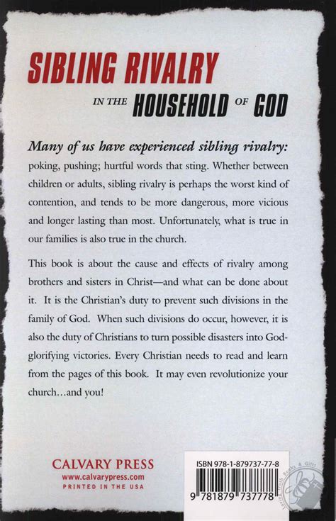 Sibling Rivalry in the Household of God by Jay E. Adams (Book