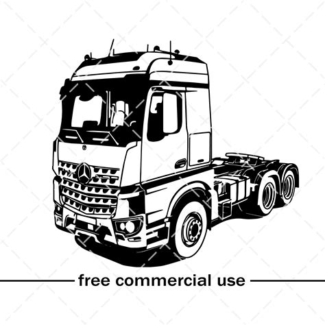 18 Wheeler Truck Svg Flatbed Truck Svg Mercedes Accessories Truck
