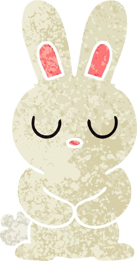 Quirky Retro Illustration Style Cartoon Rabbit 10533721 Vector Art At