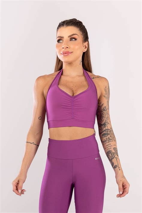 Top Frente Única Com Franzido Na Frente Roxo Ref K3982 D Kaisan