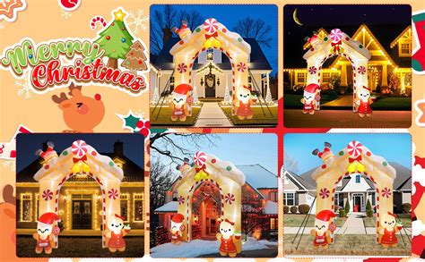 Amazon GUDELAK 10FT Christmas Archway Inflatables Gingerbread Man