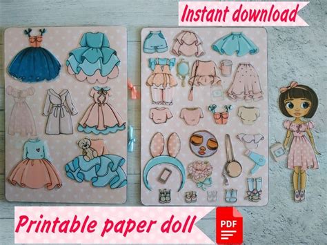 Printable Paper Doll Blythe With Clothes Digital PDF Instant Etsy In