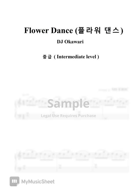 Piano DJ Okawari Flower Dance For Intermediate Sheets By MUERIC