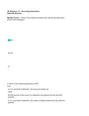 Hw Pdf Ap Statistics Describing Quantitative Data With