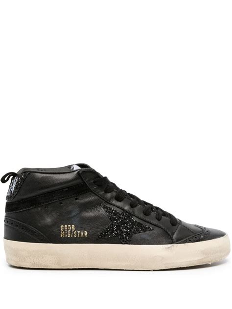 Golden Goose Mid Star Leather Sneakers Black Farfetch