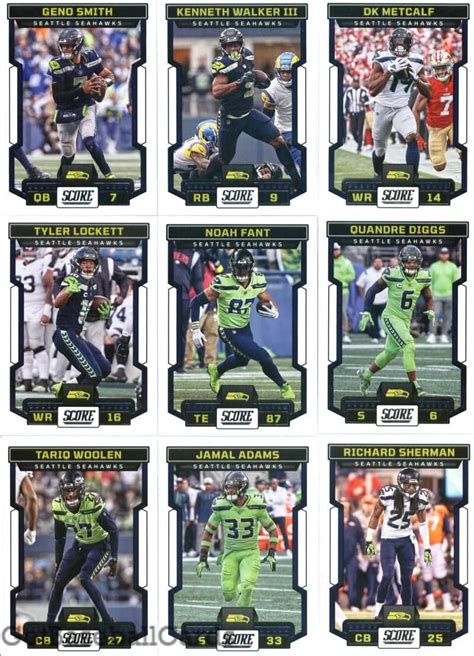 Amazon 2023 Score Veteran Seattle Seahawks Team Set Of 9 Cards