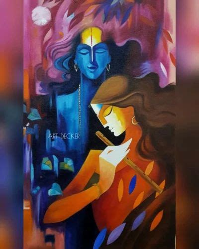 acrylic canvas Radha Krishna Paintings at Rs 4500 in New Delhi | ID ...