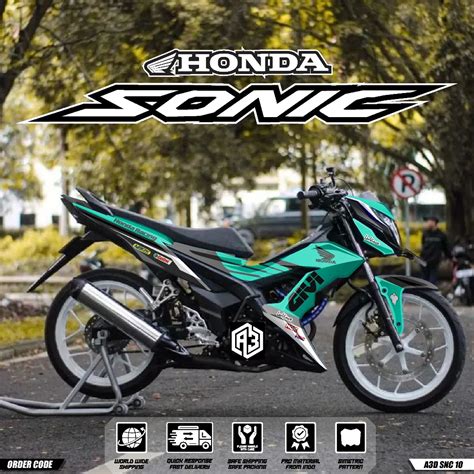 Jual Cod Decal Sticker Honda Sonic R Fullbody Fullblok Sticker