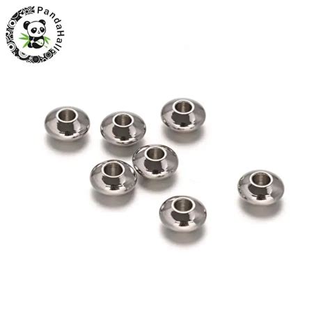 Pcs X Mm Flat Round Stainless Steel Bead Spacers For Jewelry