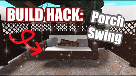 Porch Swing Bloxburg Build Hack Youtube